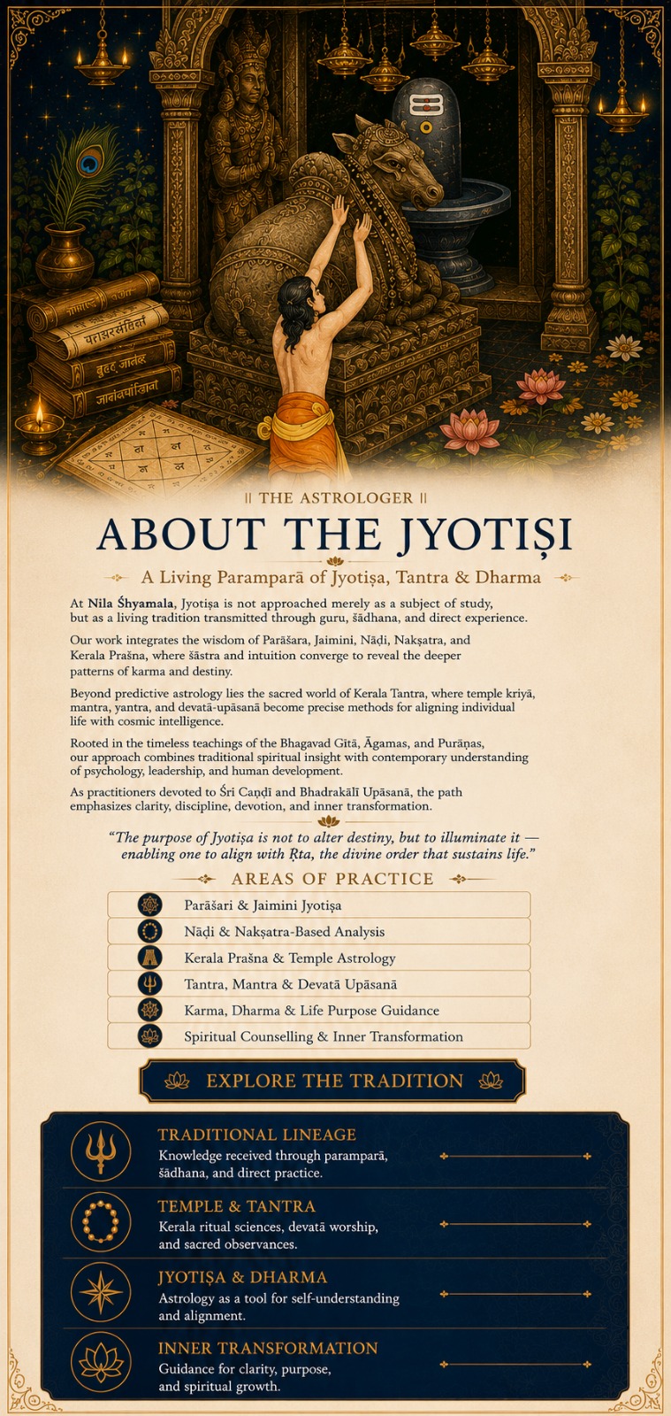 About the Jyotiṣi — A Living Paramparā of Jyotiṣa, Tantra & Dharma