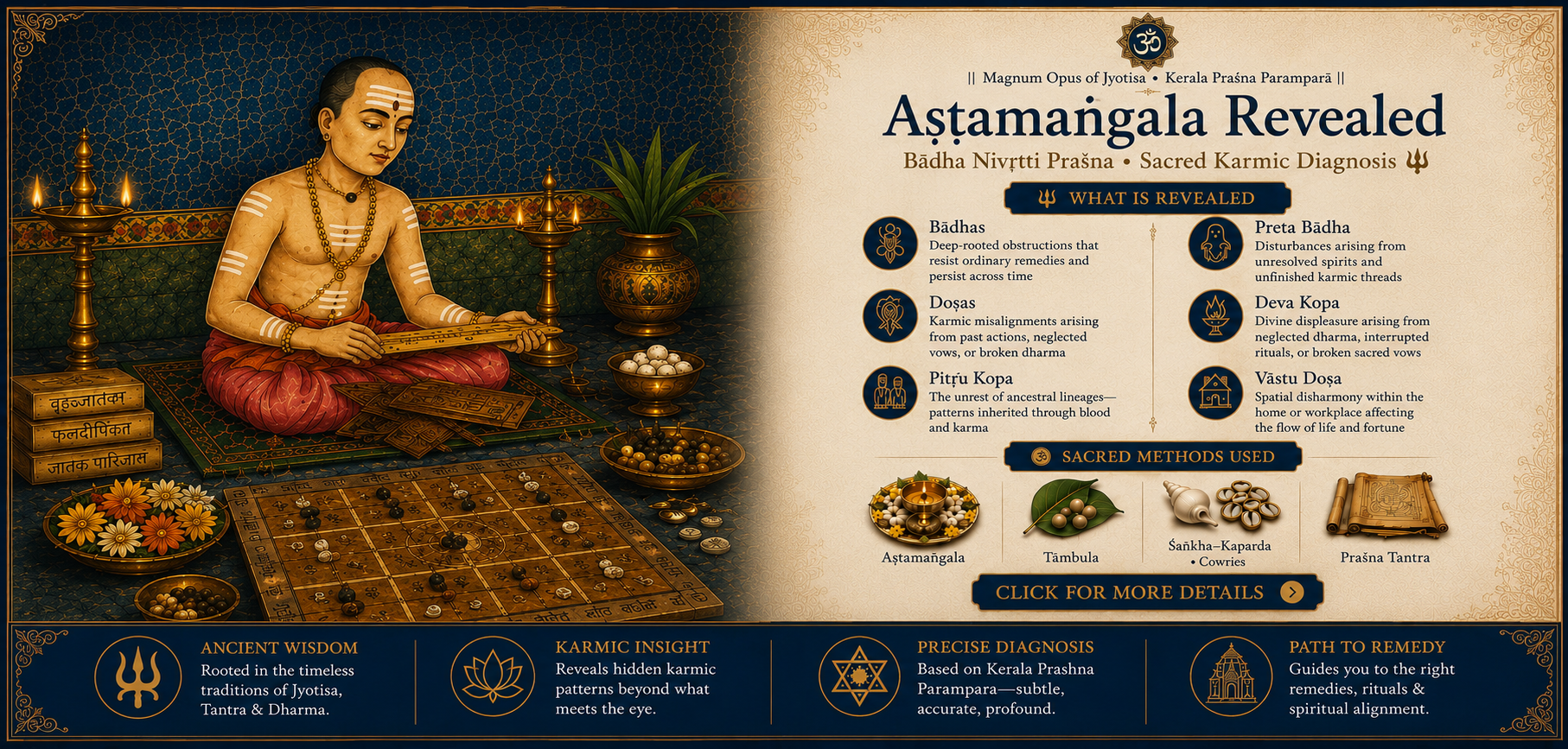 Aṣṭamaṅgala Revealed — Bādha Nivṛtti Praśna · Sacred Karmic Diagnosis