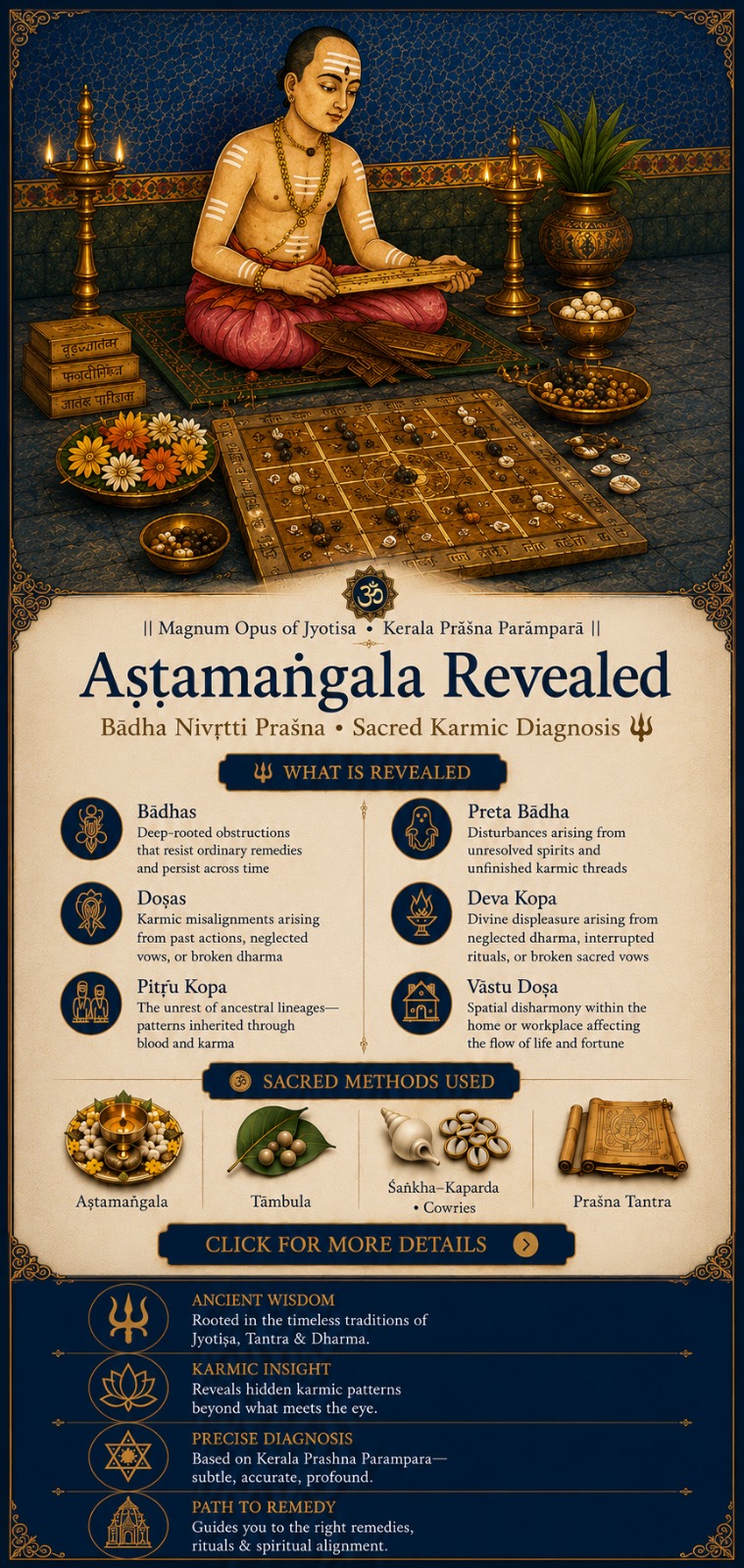 Aṣṭamaṅgala Revealed — Bādha Nivṛtti Praśna · Sacred Karmic Diagnosis