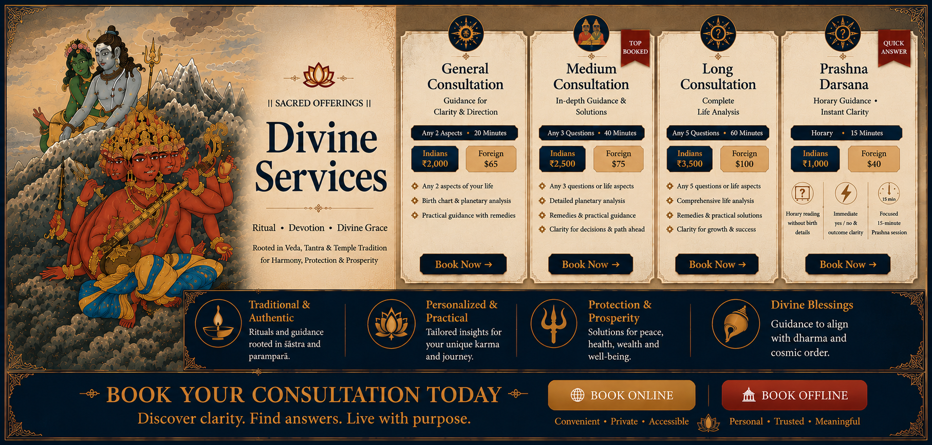 Divine Services — Sacred Offerings · Book Your Consultation Today