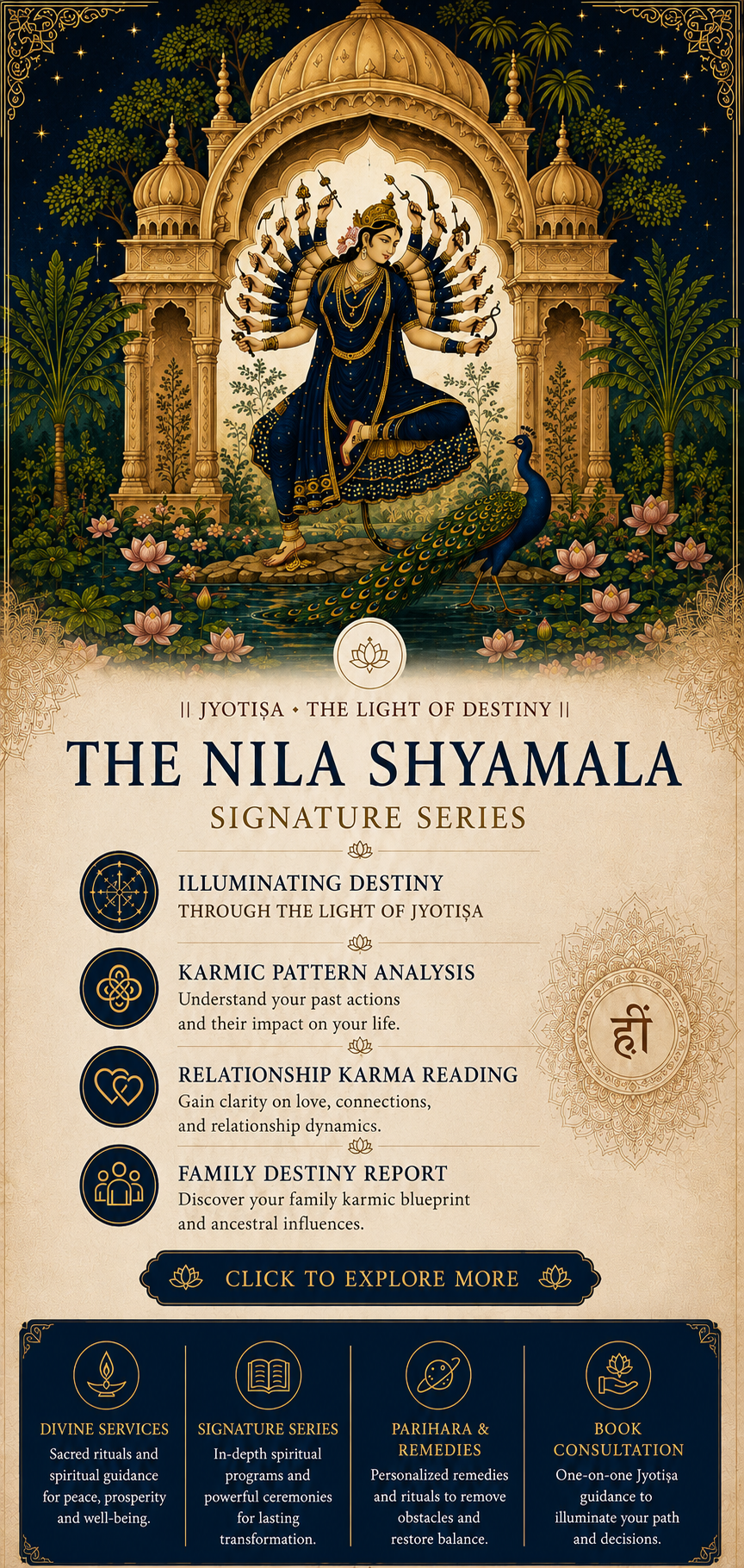 The Nila Shyamala Signature Series — Jyotiṣa, the Light of Destiny