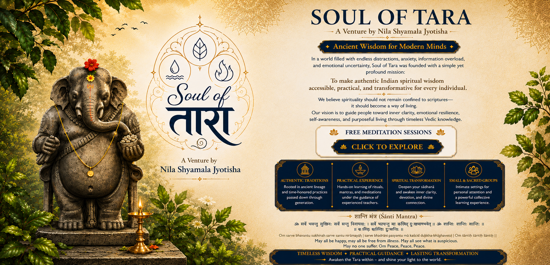 Soul of Tara — A Venture by Nila Shyamala Jyotisha · Ancient Wisdom for Modern Minds