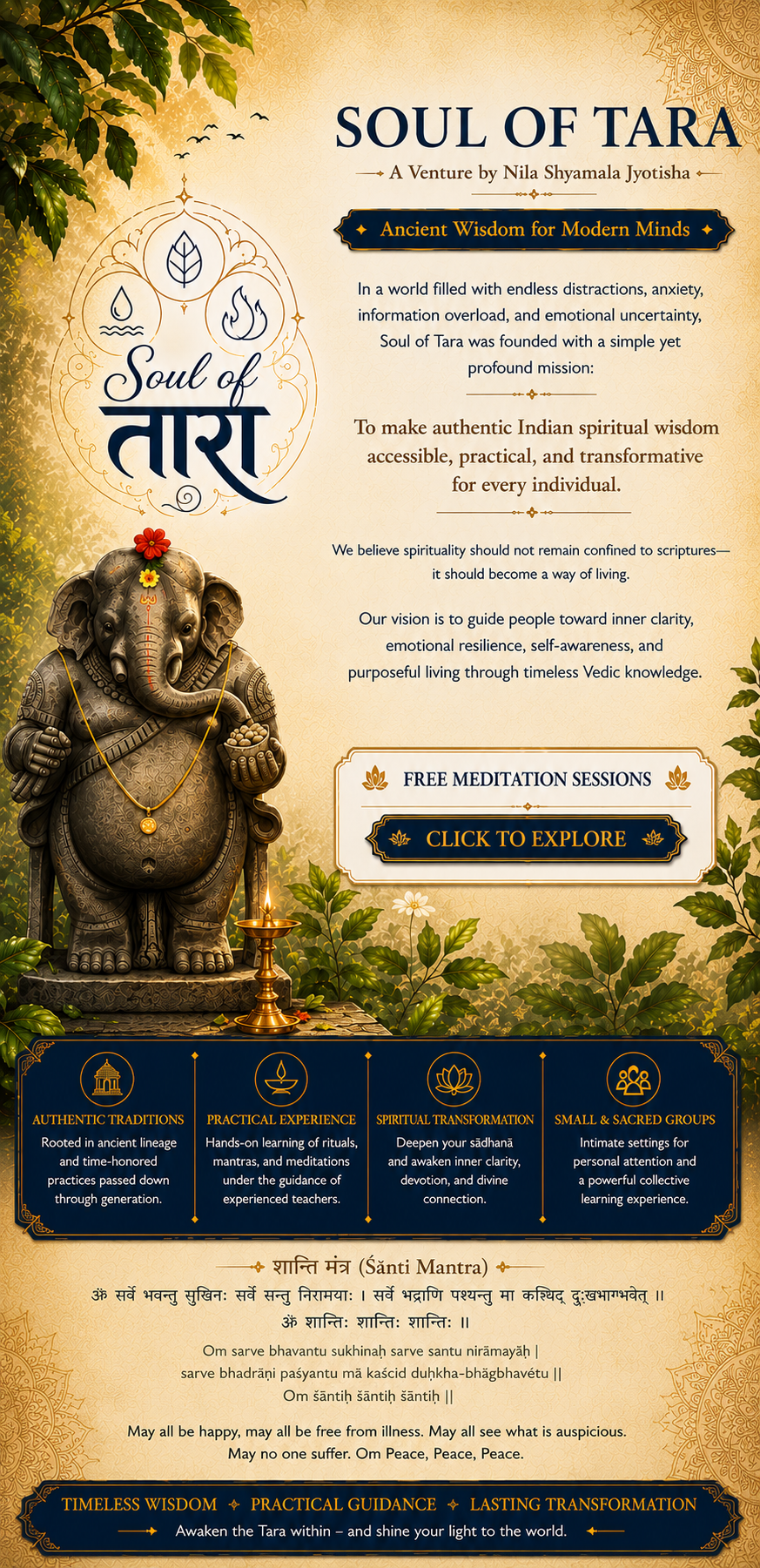 Soul of Tara — A Venture by Nila Shyamala Jyotisha · Ancient Wisdom for Modern Minds