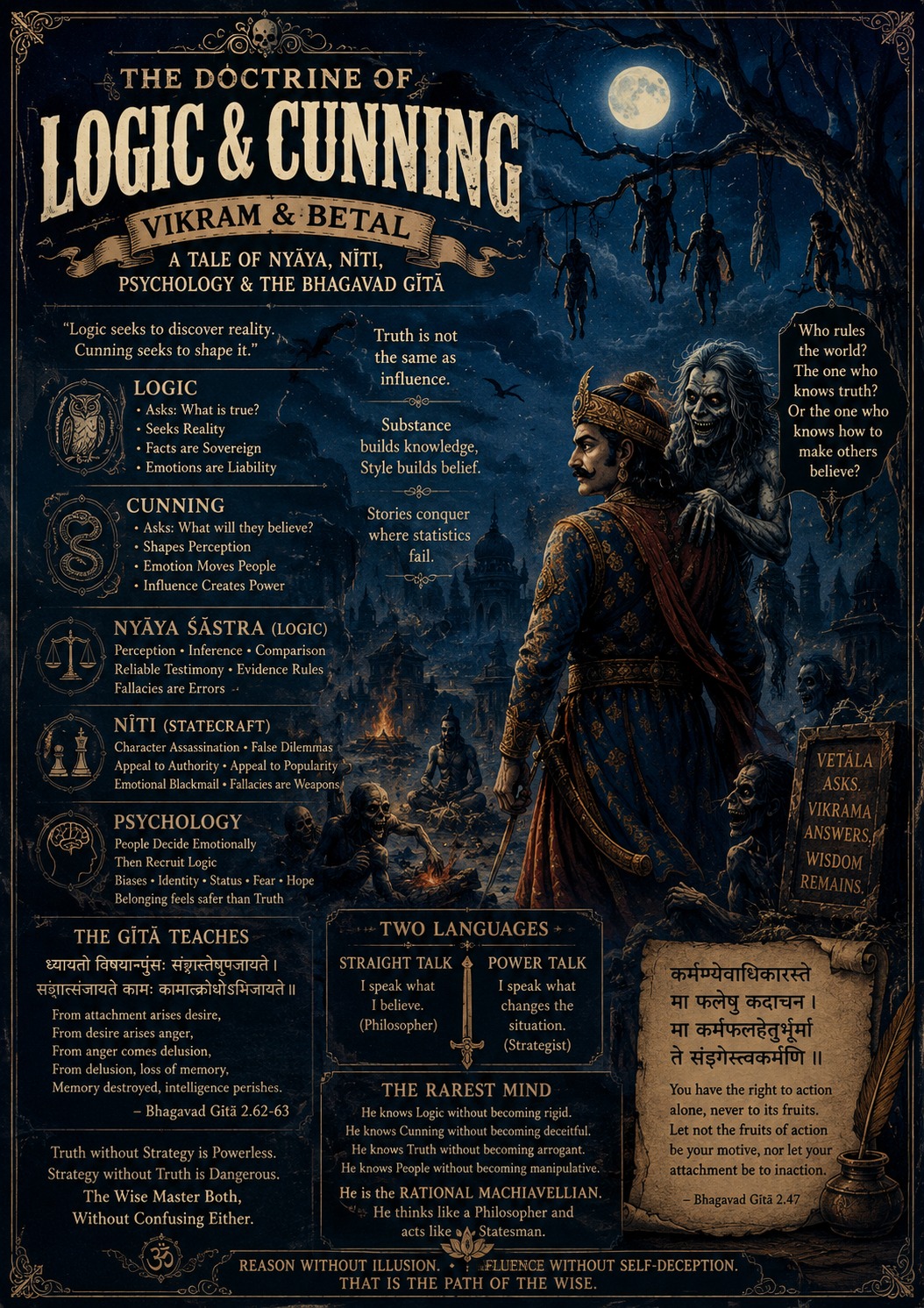 Vikram and Betal — The Doctrine of Logic and Cunning: Nyaya, Niti, Psychology and the Bhagavad Gita
