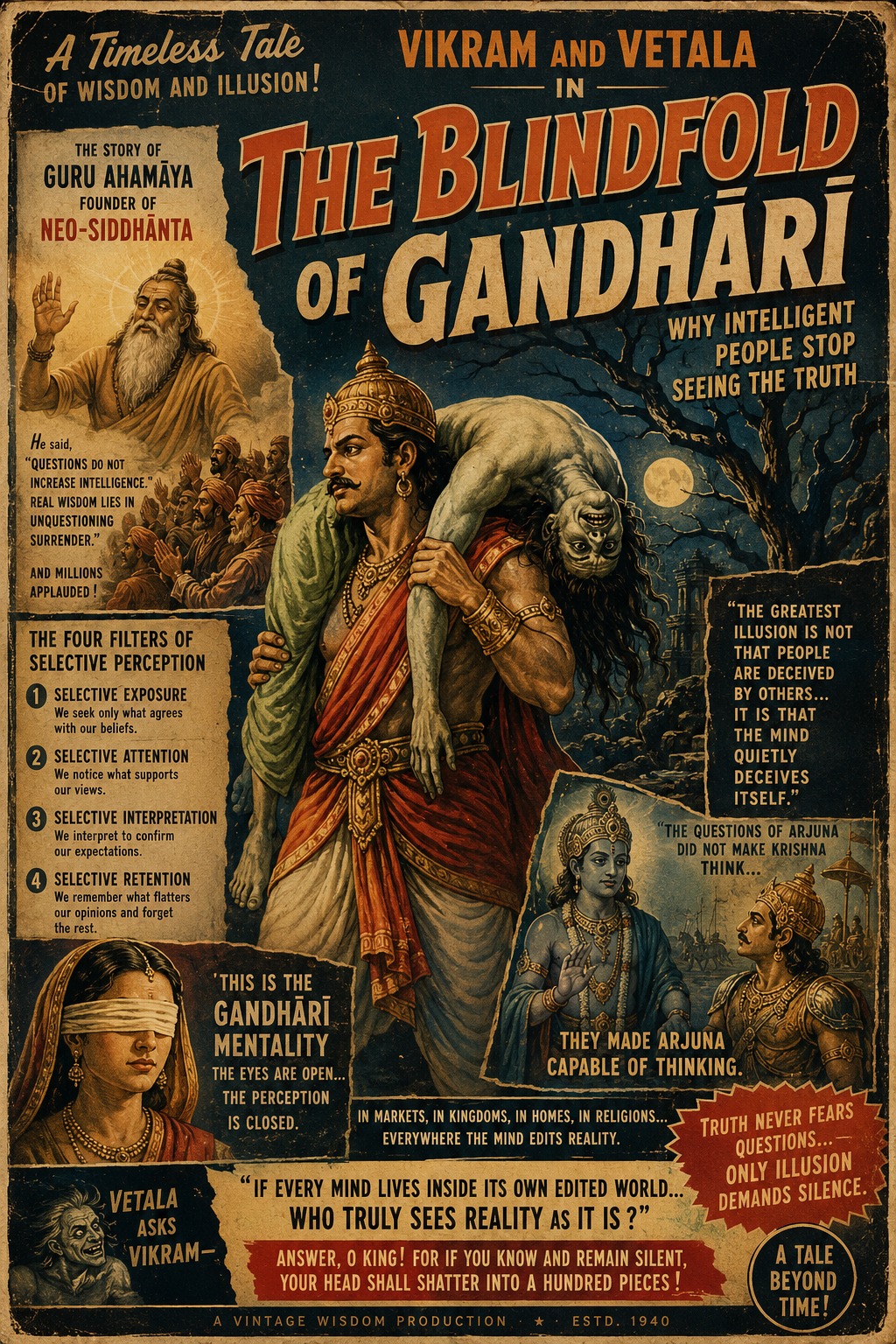 Vikram and Vetala — The Blindfold of Gandhari: why intelligent people stop seeing the truth