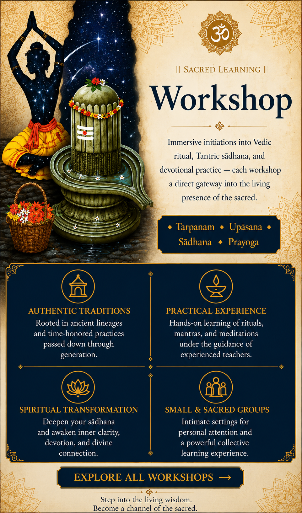 Workshop — Immersive initiations into Vedic ritual, Tantric sadhana, and devotional practice